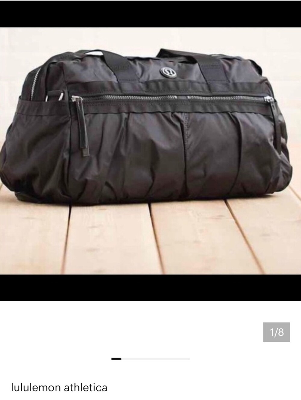 Lululemon Gym To Win duffle black bag